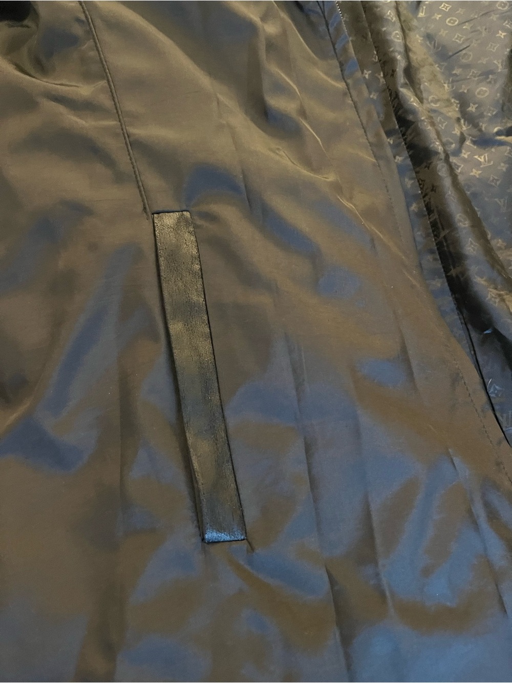 Louis Vuitton Black Monogram-Trim Zip Jacket - Picture 5 of 10